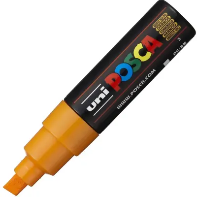 Uni-Ball Posca 8.0 Su Bazlı Poster Markörü P.Sarı PC-8K