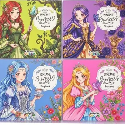 4E Anime Princess Boyama - 4 Çeşit