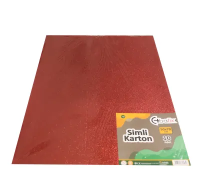 Bafix Simli Karton 50x70 Kırmızı