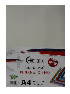 Bafix Cilt Kapağı Plastik Opak A4 160 MIC Beyaz