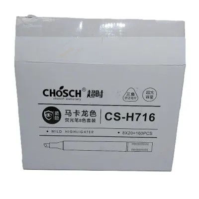 Bafix Fosforlu Kalem Kalem Tipi Chosch 8 Renk 8 Lİ Blister CS-H716