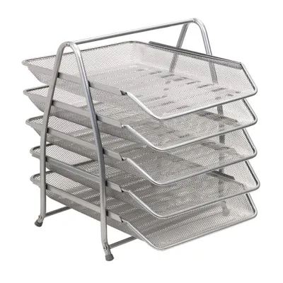 Bafix Evrak Rafı Metal Perforeli 5 Li Gri BFX-MER9207G