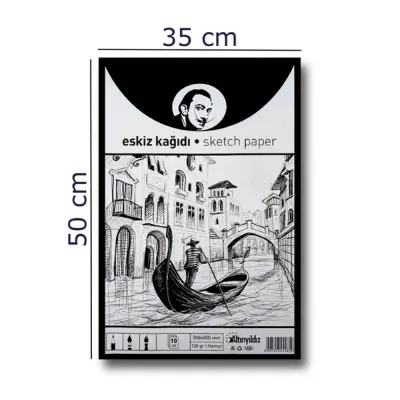 Altınyıldız Eskiz Kağıdı 10 Poşet 35x50 120 GR YŞL-285