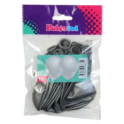 Balonevi Balon 12" Silver 12 Li