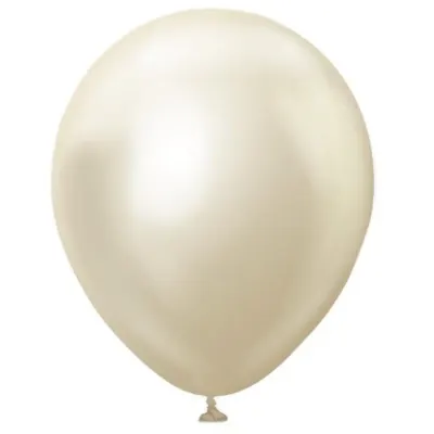 Balonevi Balon 12" Krom Beyaz Altın 50 Li
