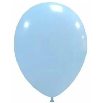 Balonevi Balon 12" Baskı Makaron Mavi 100 Lü