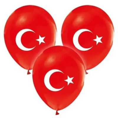 Balonevi Balon 1+1 Ayyıldız Baskılı 12" 50 Li