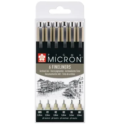 Sakura Pıgma Mıcron 6 Lı Set