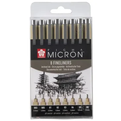 Sakura Pıgma Mıcron 8 Li Set Bpoxsdk8