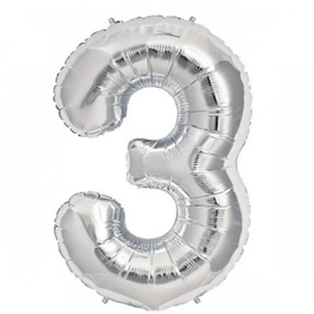 Nedi Balon Folyo 40 Rakam Gümüş 3 10764