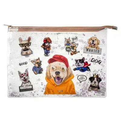 Vuki Fermuarlı Şeffaf Dosya Sulu A4 Köpek 1/S VK-0073-09