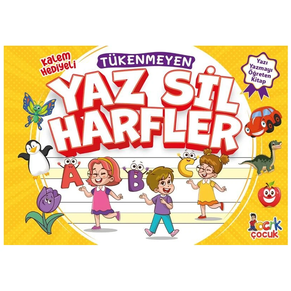 Tükenmeyen Yaz Sil Harfler Spiralli /Bıcırık