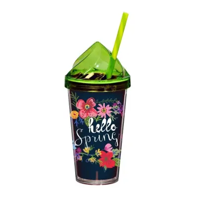 Herevin Desenli Çift Kat Pipetli Brdk-Hello Spring 540 CC 161349-003
