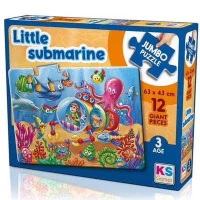 Ks Games Little Submarine Jumbo Puzzle 12 Prç. Jp 31006