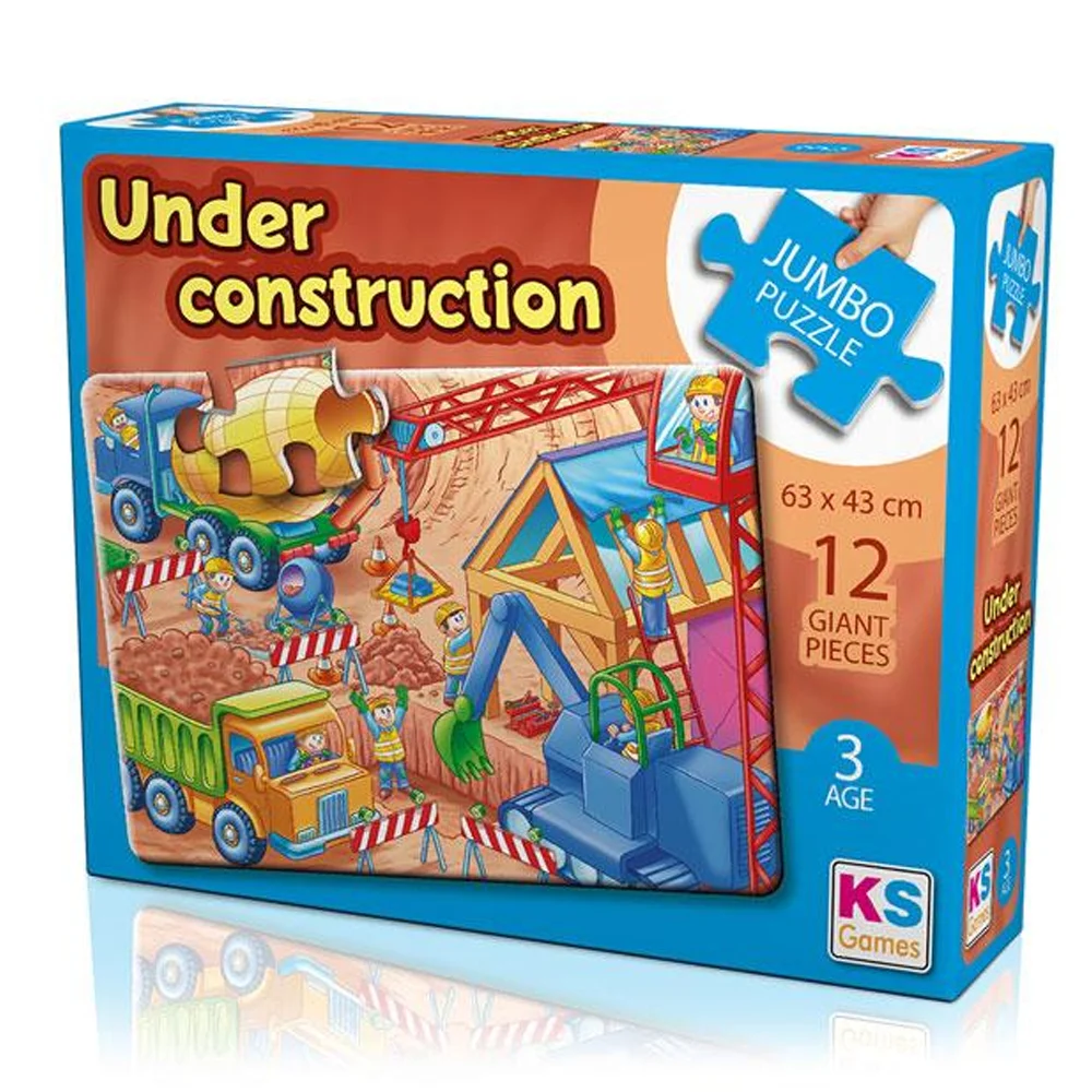 Ks Games Puzzle Under Construction Jumbo Puzzle 12 Parça Jp 31004