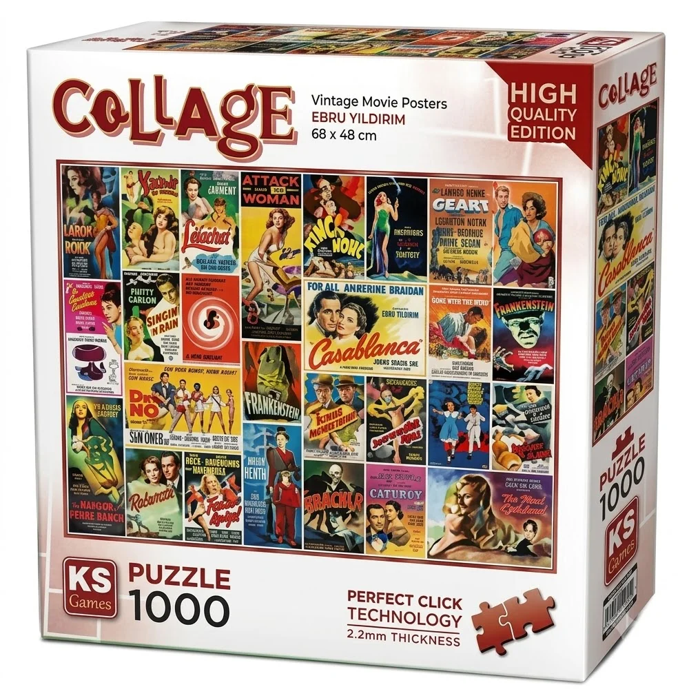 Ks Games Puzzle 1000 Vintage Movie Posters 20759
