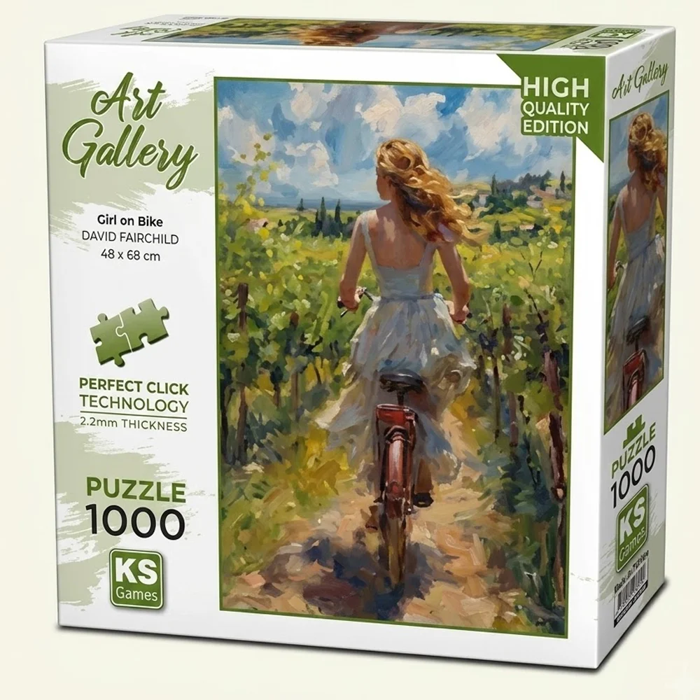 Ks Games Puzzle 1000 Girl On Bike 20789