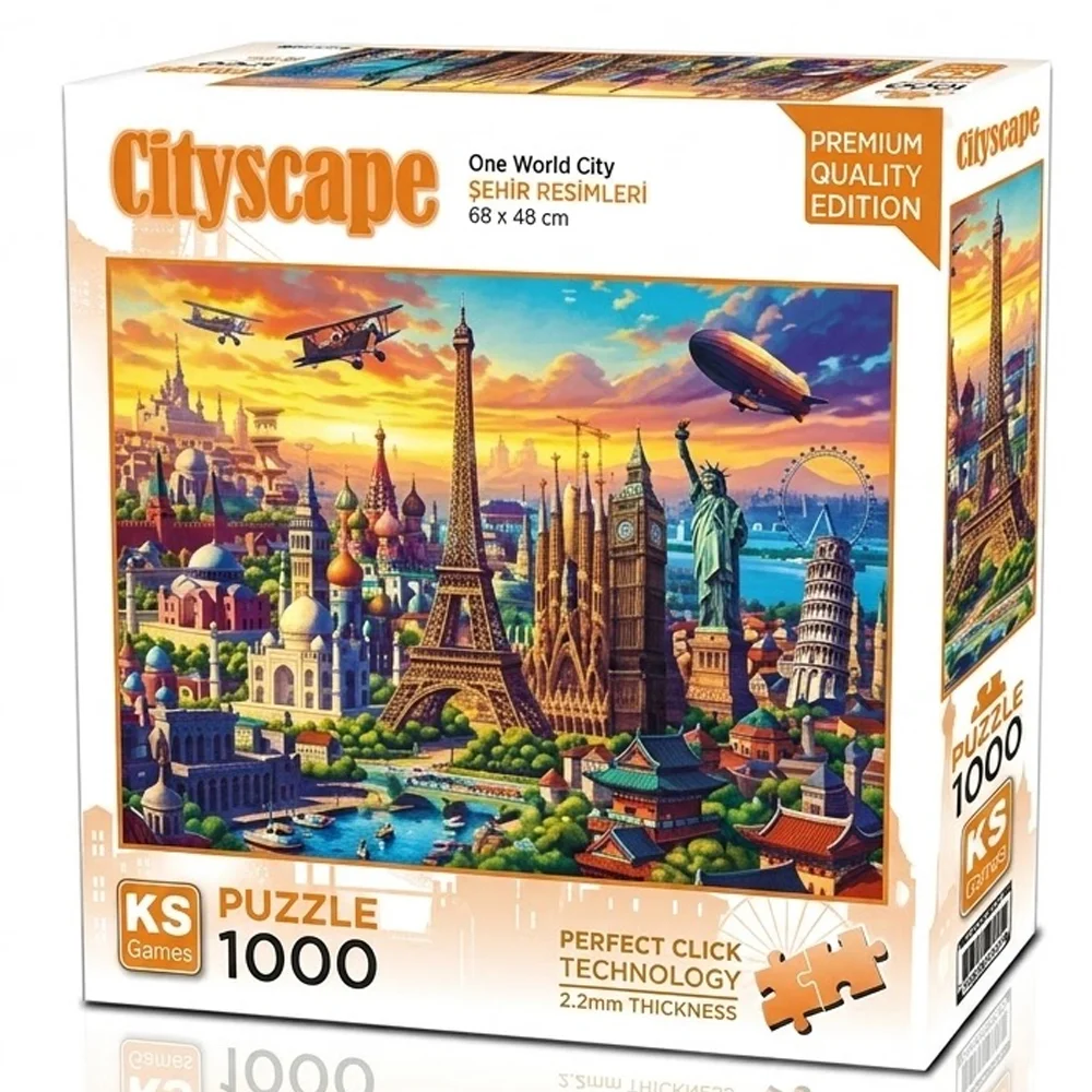 Ks Games Puzzle 1000 One World City 20854