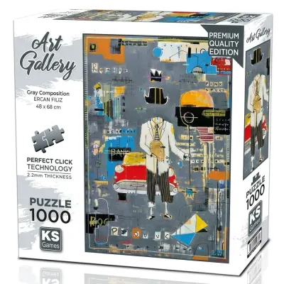 Ks Games Puzzle 1000 Gray Composition 20684