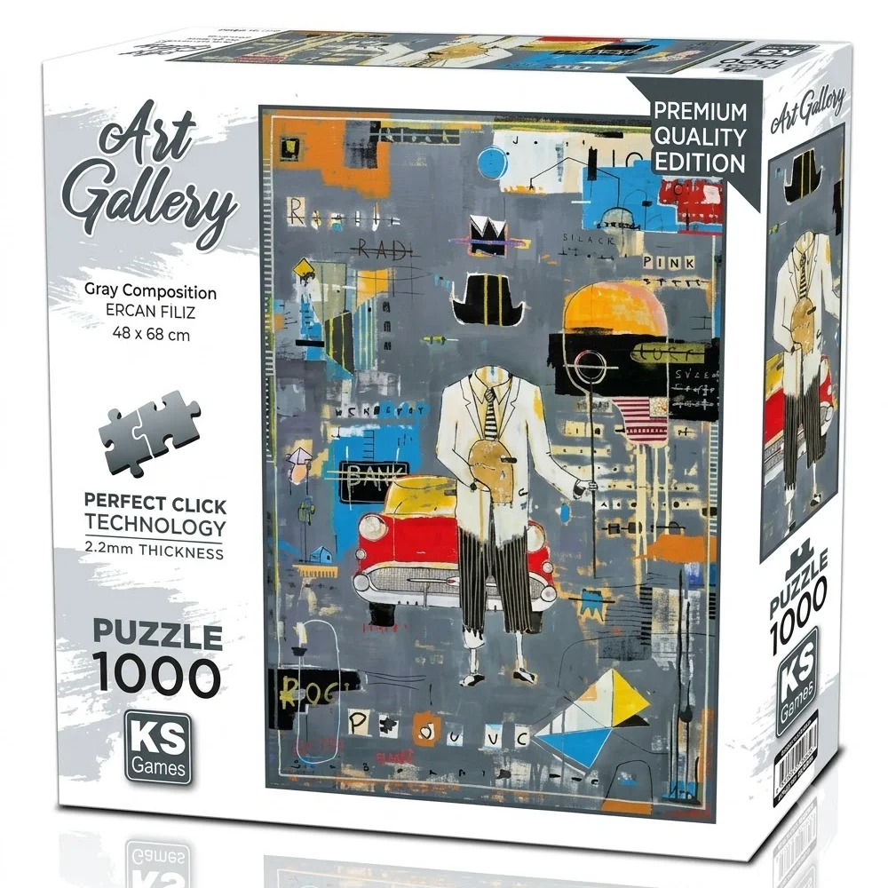 Ks Games Puzzle 1000 Gray Composition 20684