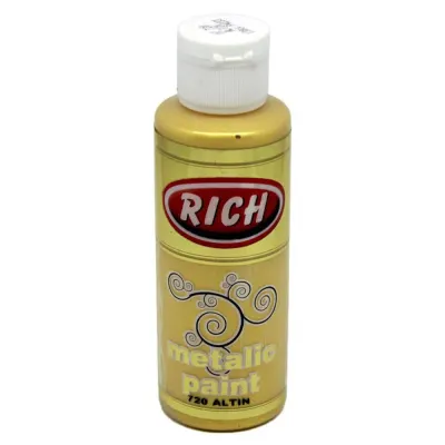 Rich Akrilik Boya Metalik 120 CC Altın 0720