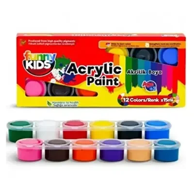 Funny Kids Guaj Boya 12 Li Set 15 ML Fnny-gj-015-3450
