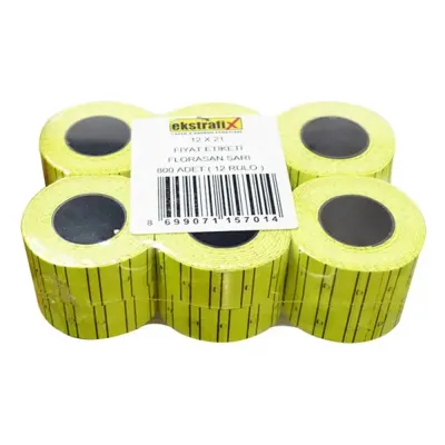 Ekstrafix Fiyat Etiketi 12x21 Florasan Sarı