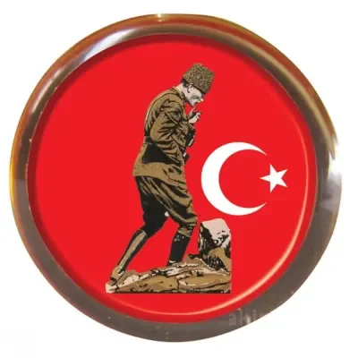 Vatan Rozet Atalı Kocatepe Bayrak Yuvarlak VT617