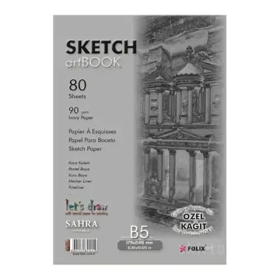 Sahra Bloknot Tutkallı Ivory Kağıt 17,3x24,5 90 GR