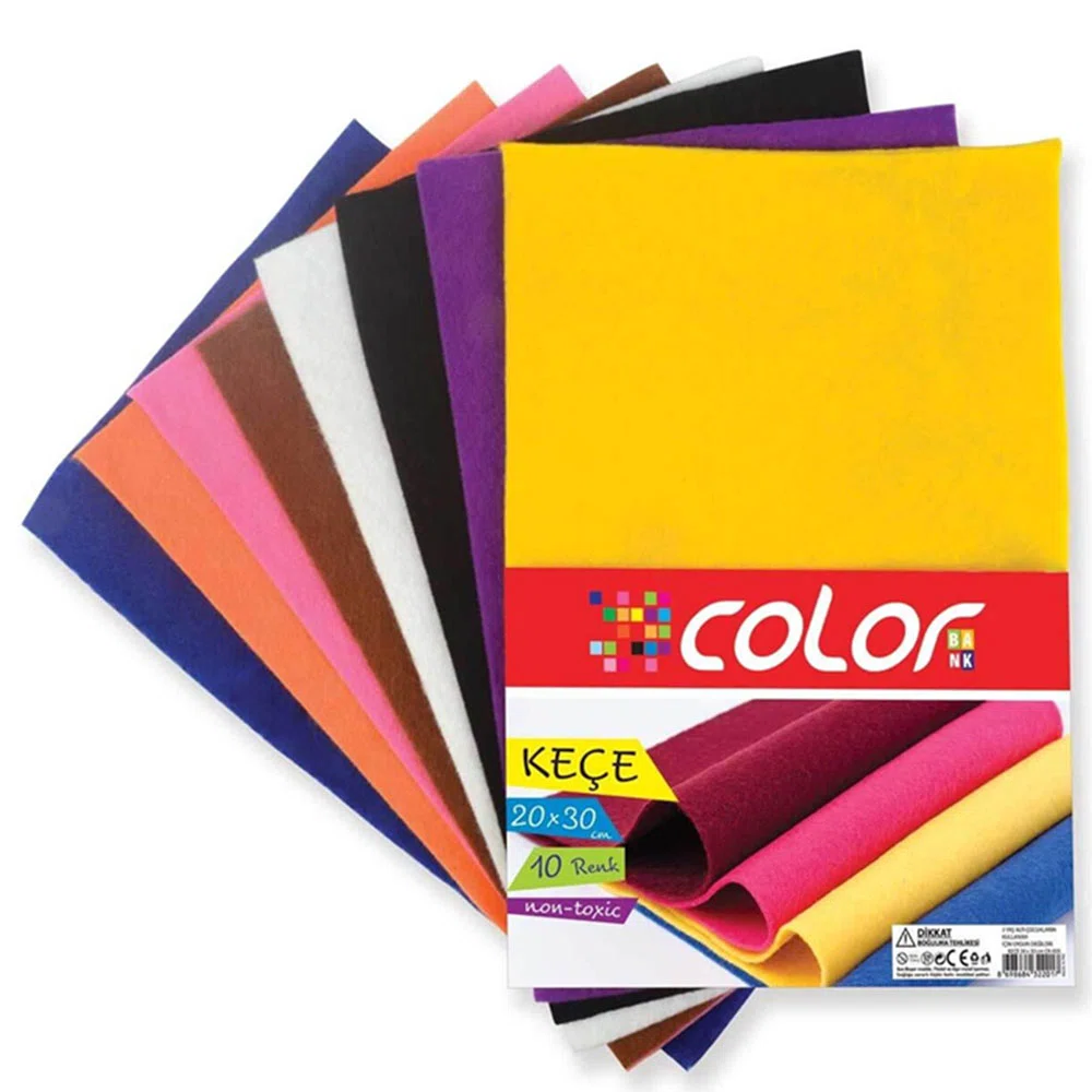 Colorbank A4 Keçe Renkli 10 Lu Ck-003