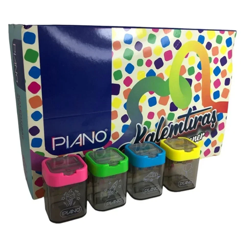 Piano Kalemtıraş Kare Neon 24 Lü Ckt-278