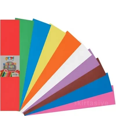 Puti Krepon kağıt 50x200 CM 10 Lu Karışık Renk 5466