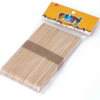 Puti Ahşap Küçük Dil Çubuğu Natural 50 Li 4599
