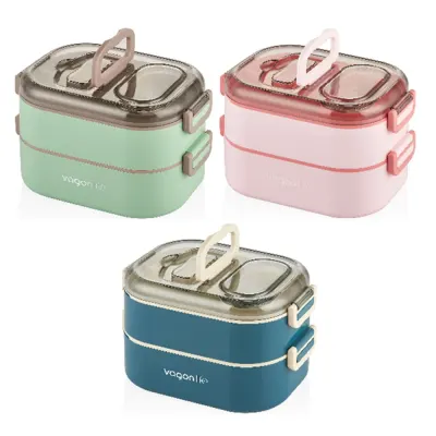 Vagon Life Beslenme Kutusu Lunch Box Paslanmaz Çelik 1000 ML XC-7081