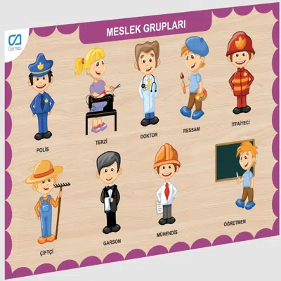 Ca Games Ahşap Meslek Grupları Bul-Tak Caahs-3203