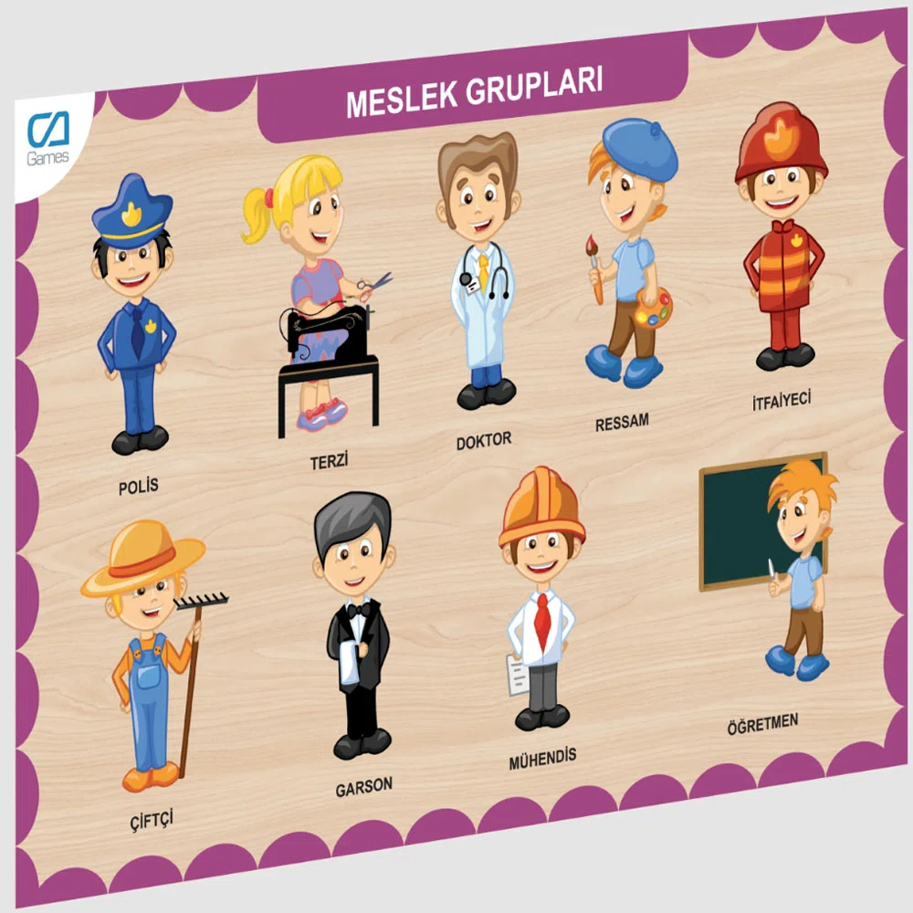 Ca Games Ahşap Meslek Grupları Bul-Tak Caahs-3203