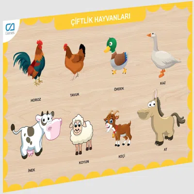 Ca Games Ahşap Çiftlik Hayvanları Bul-Tak