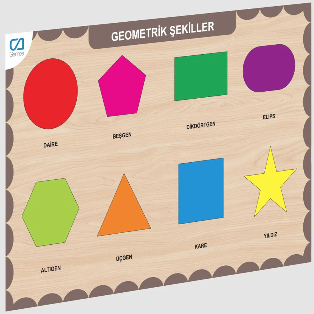Ca Games Eğitici Puzzle Geometrik Şekiller Cag-ca.3204