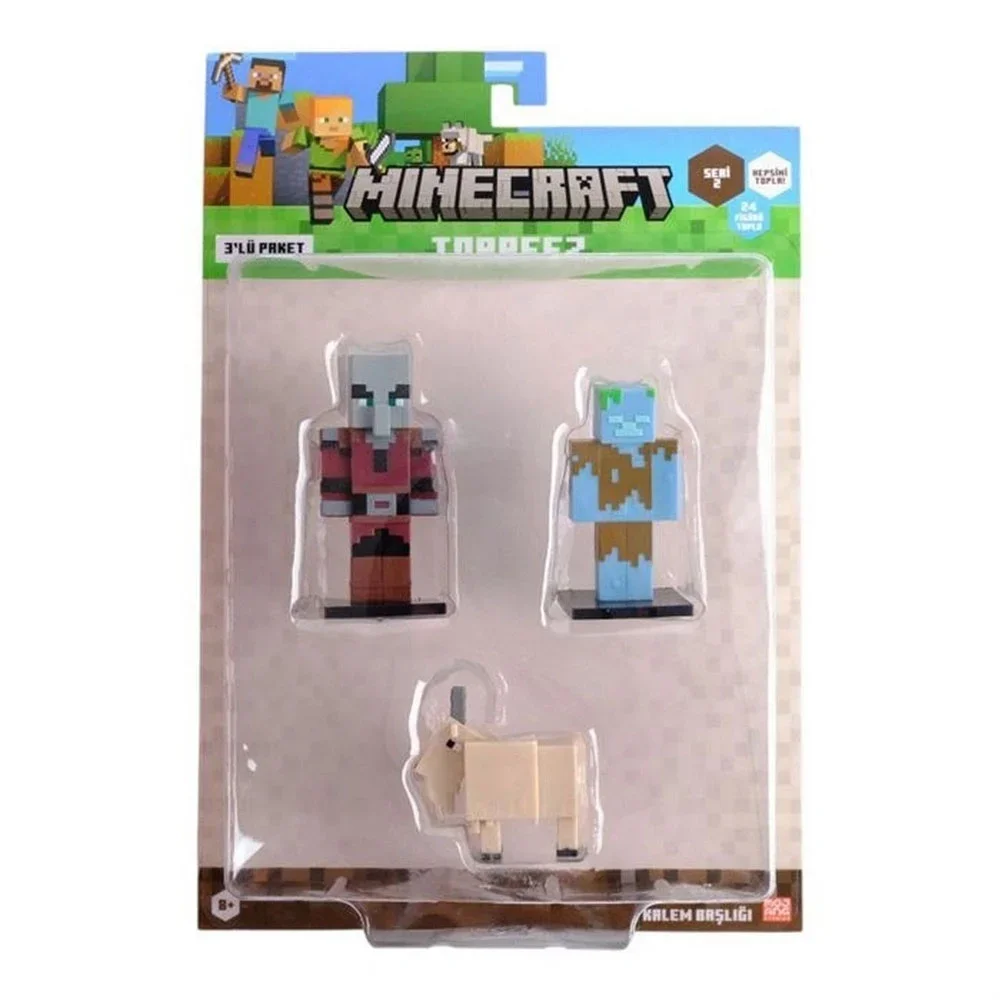 Minecraft 3d Toppeez 3lü Figür Seti Neco-pmı/mc2220