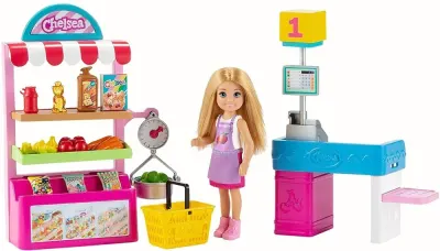 Barbie Chelsea Meslekleri Öğreniyor Market Çalışanı Chelsea Ve Oyun Seti GTN67