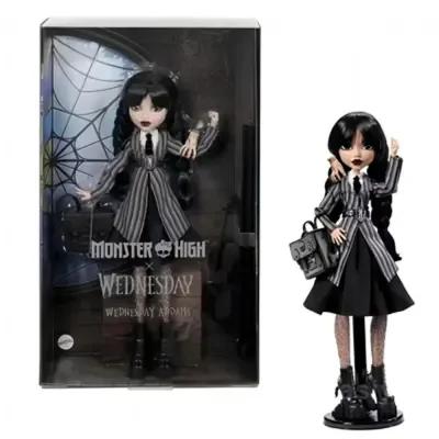 Monster High Wednesday Okul Üniformalı Bebek Mtl-hxj04