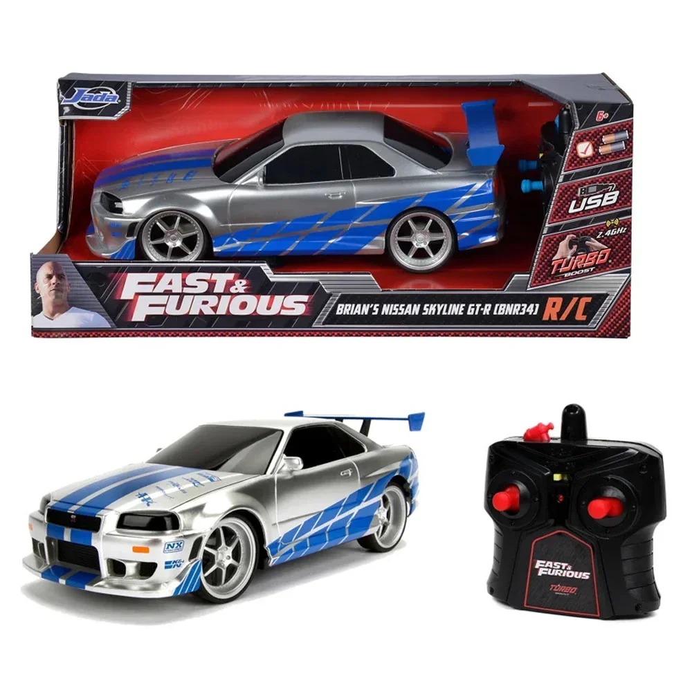 Sun-Sım-Jda-R/C Araba Fast&amp;Furıous Nıssan Skyline Gt-R F/F 3.7V.Usb 2.4Ghz.Fastf 1:16