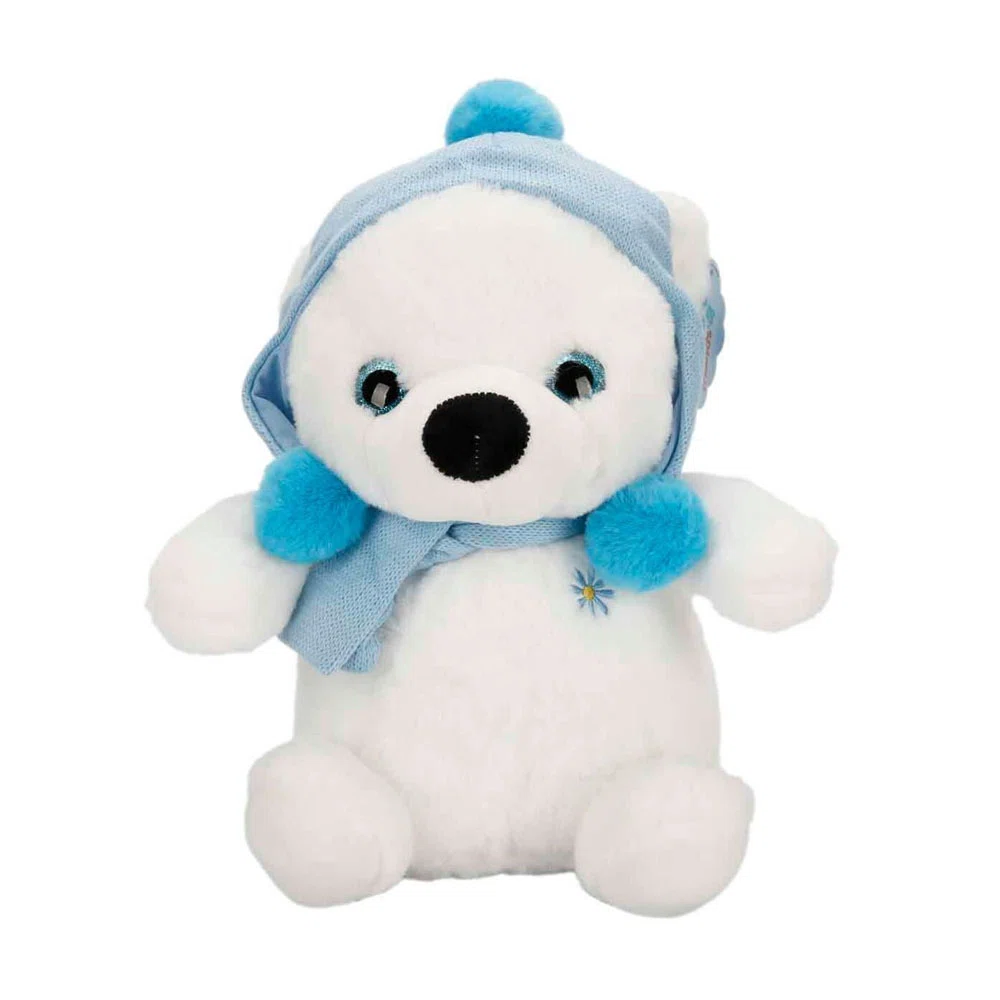 Sunman Oyuncak Peluş Kutup Ayı Şapkalı Atkılı 30cm SUN-S00004773