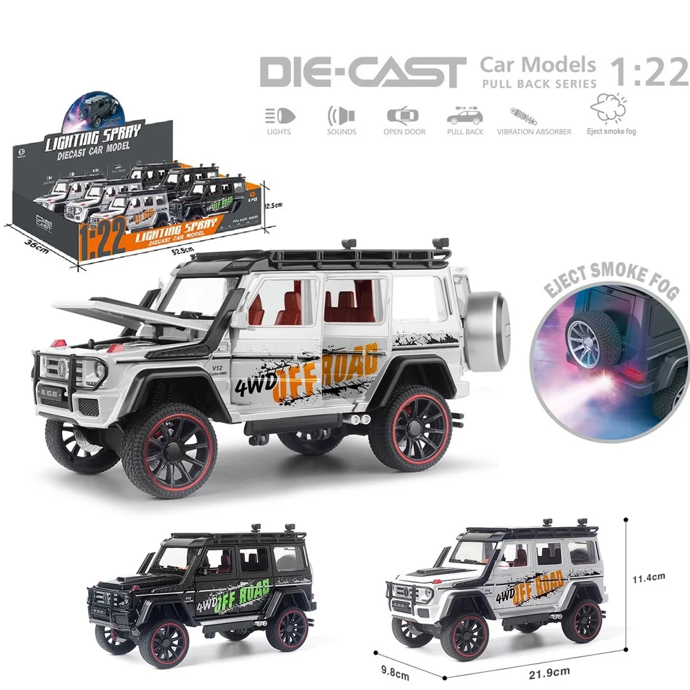 Vardem Oyuncak Çek Bırak 1:22 Sesli Işıklı Buharlı Off-road Jeep VRD-HCL-801PA