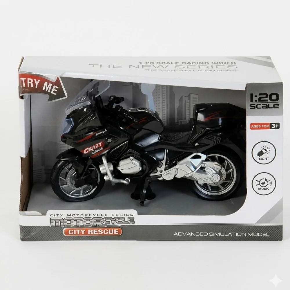 Asya Oyuncak Sesli-Işıklı Sürtmeli Motosiklet C5809-8080A-5