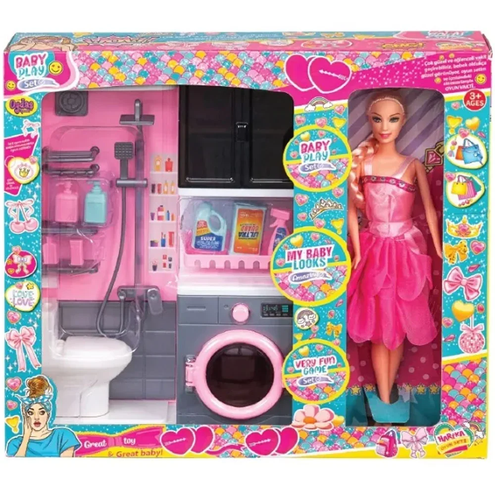 Oydaş 2li Banyo Çamaşır Makinesi Bebekli Oyd-04-02392