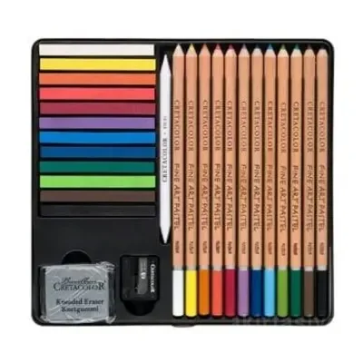 Cretacolor Pastel Basic Box Soft Pastel Başlangıç Seti 27 Parça Metal Kutu 47022
