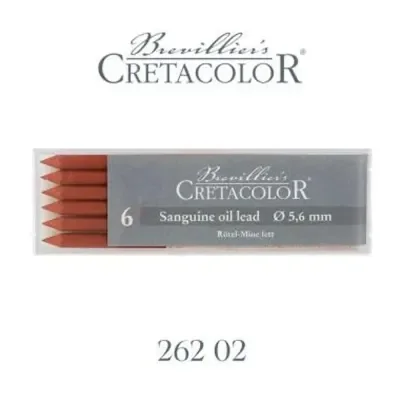 Cretacolor Sanguine Oil Medium Yağlı Portmin Uç 5,6mm 6Lı 26202