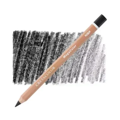 Cretacolor Megacolor Kalın Kuru Boya Kalemi Ivory Black 29250