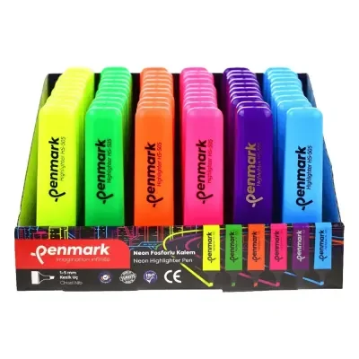 Penmark Fosforlu Kalem 60 Lı Stand Neon Renkler